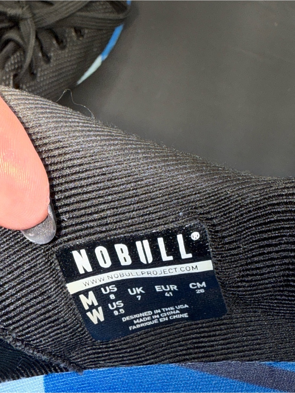 NOBULL Trainer Black Blue CrossFit Gym Training Shoes Athleisure Women’s 9.5 - Picture 8 of 8